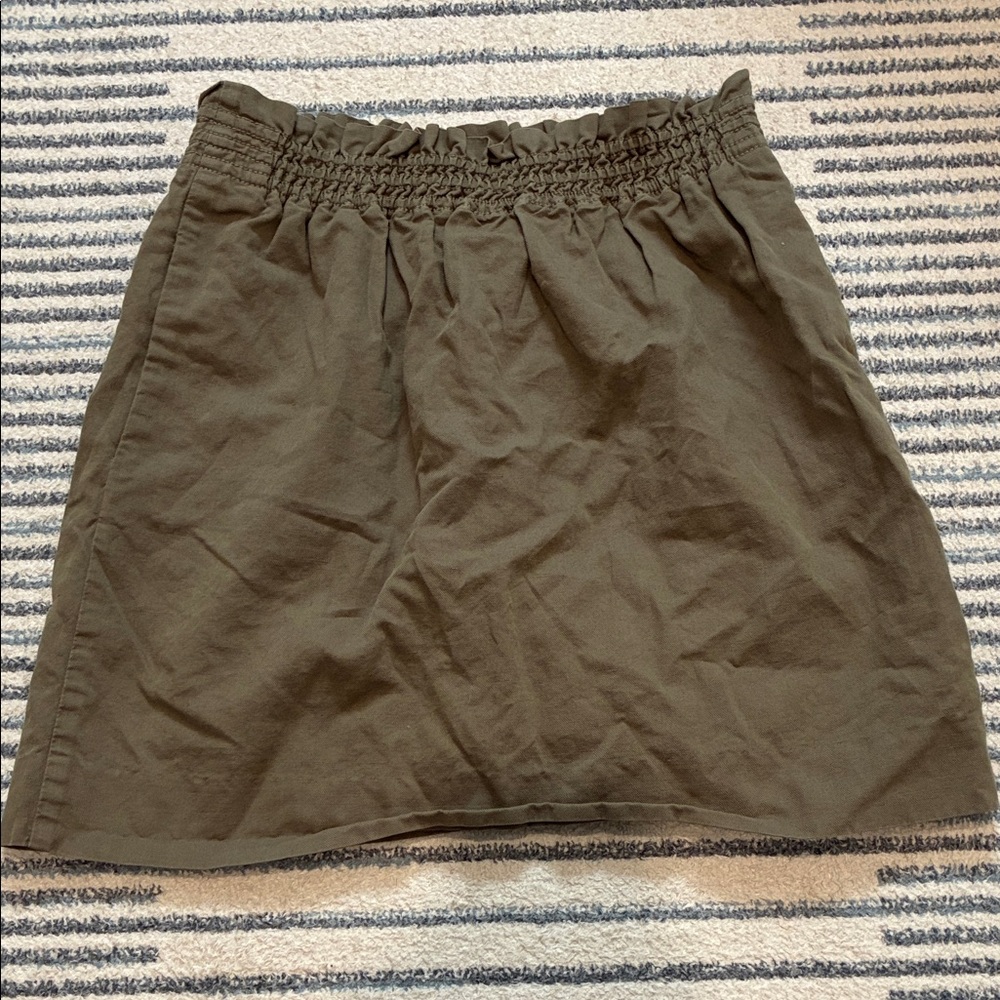 J. Crew Olive Mini Skirt